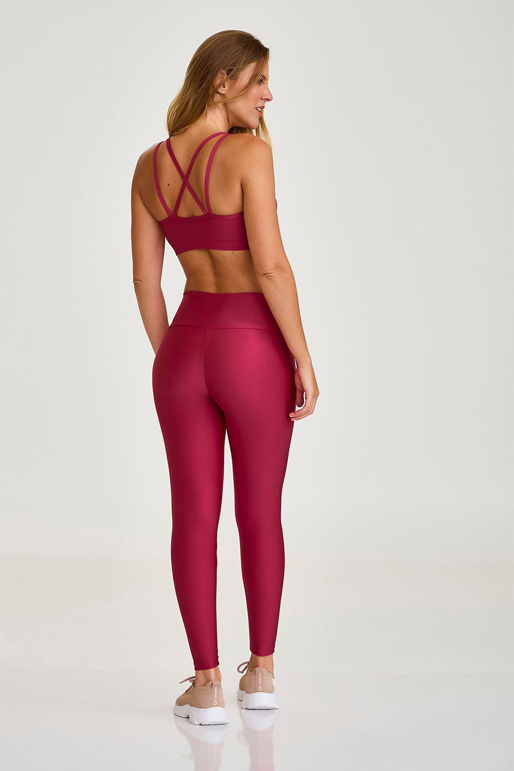 Conjunto Top e Calça Atlanta Básico Vinho Roma