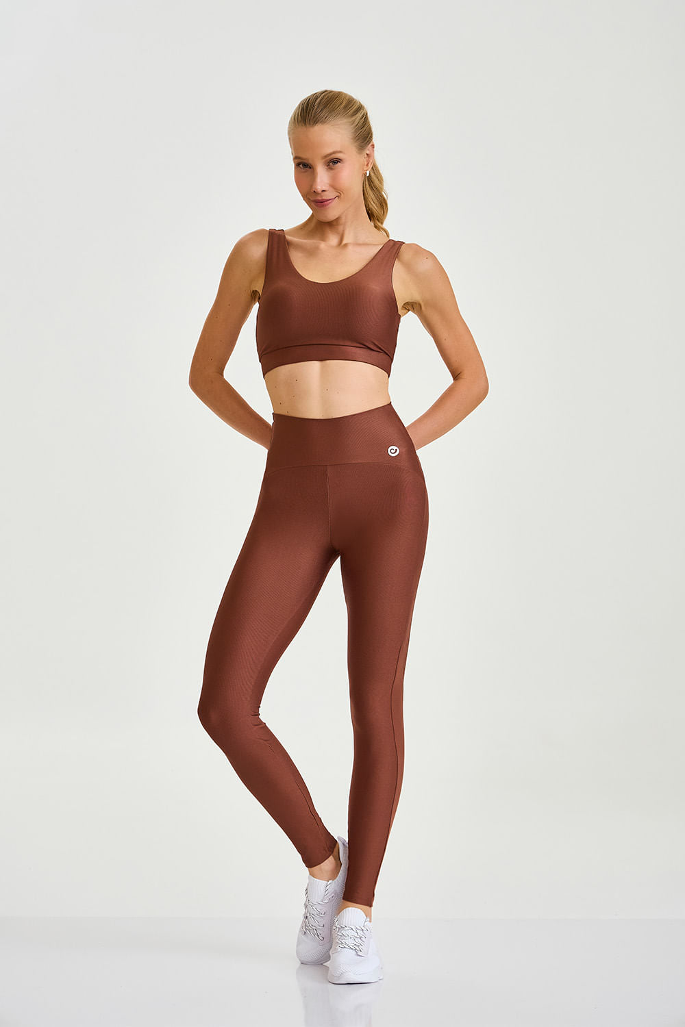 Legging Essencial Cós Invisível Marrom Capuccino