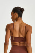Conjunto Top e Calça Ny Com Proteção Solar Marrom Capuccino