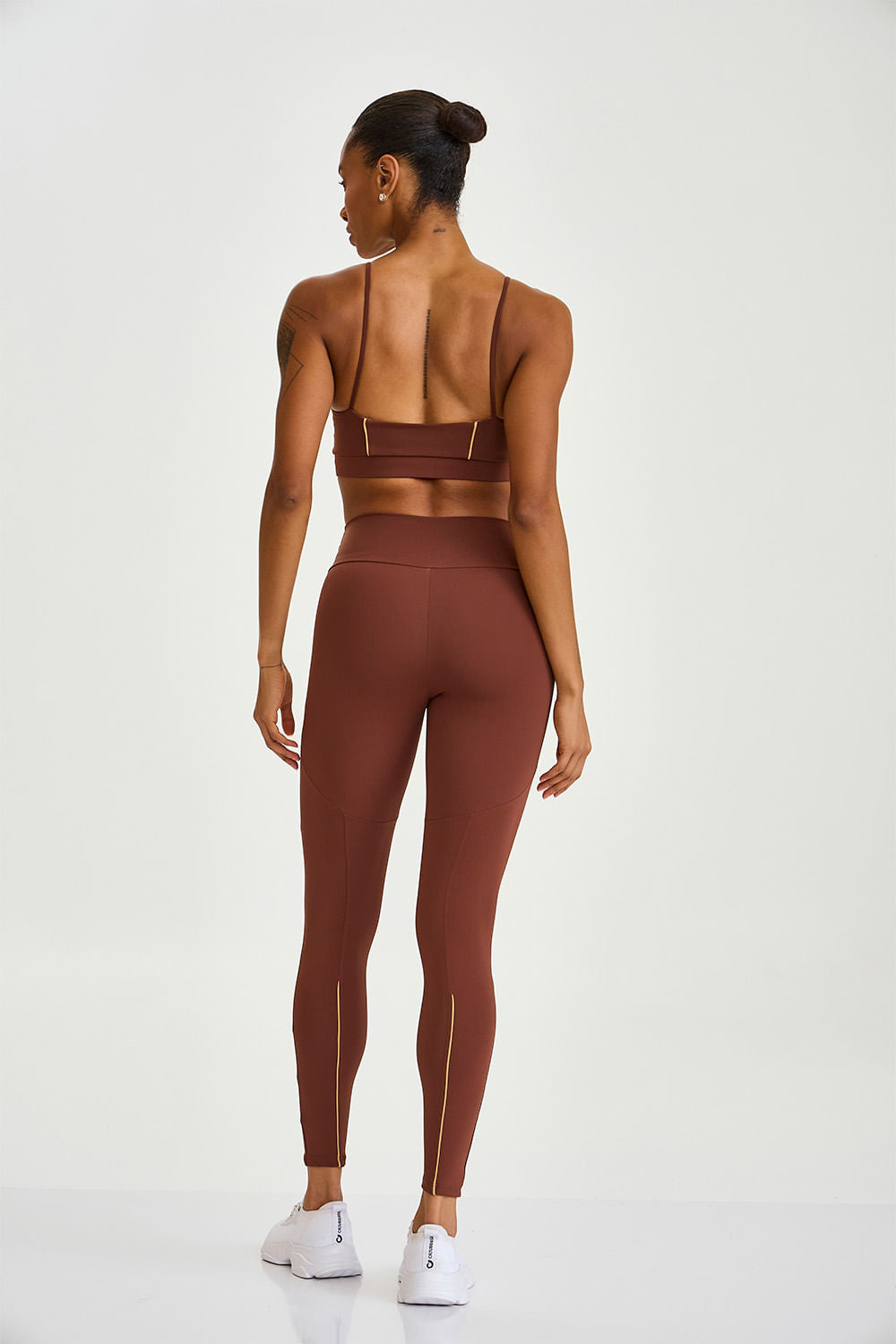 Legging Ny Com Proteção Solar Marrom Capuccino