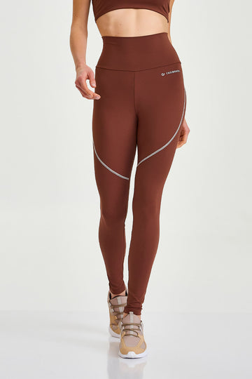 Legging Ny Com Bolso Nas Costas Marrom Capuccino
