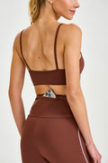 Legging Ny Com Bolso Nas Costas Marrom Capuccino