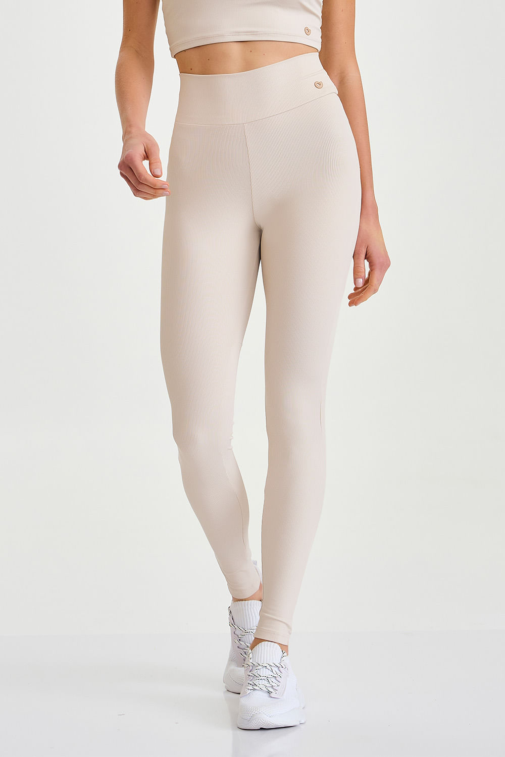 Legging Canelada Com Levanta Bumbum Off White