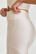 Legging Glow Com Bolso Off White