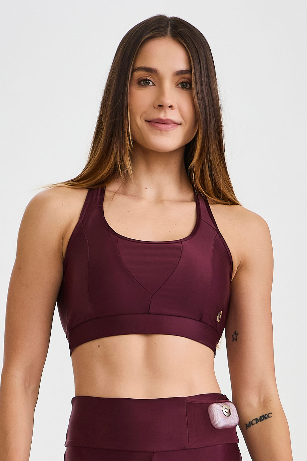Conjunto Top e Calça Atletika Sustentação Vinho Barolo
