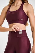 Conjunto Top e Calça Atletika Sustentação Vinho Barolo
