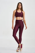 Conjunto Top e Calça Atletika Sustentação Vinho Barolo