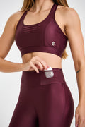 Legging Atletika Bolso Cós Vinho Barolo