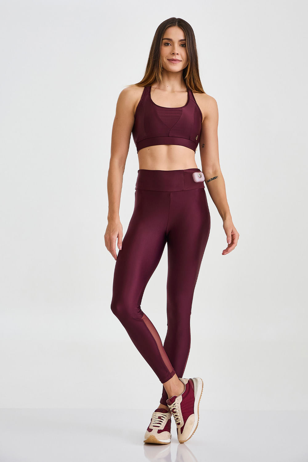 Legging Atletika Bolso Cós Vinho Barolo