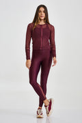 Conjunto 3 em 1 Cropped De Tule Vinho Barolo