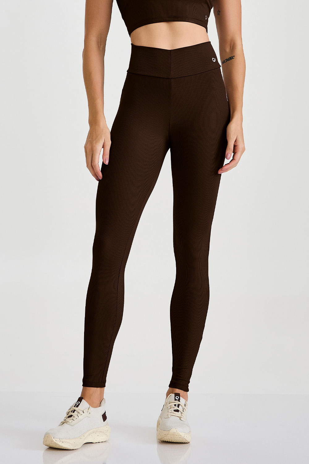 Legging Canelada Empina Bumbum Marrom Coffee