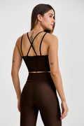 Legging Canelada Empina Bumbum Marrom Coffee