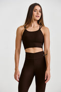 Legging Canelada Empina Bumbum Marrom Coffee