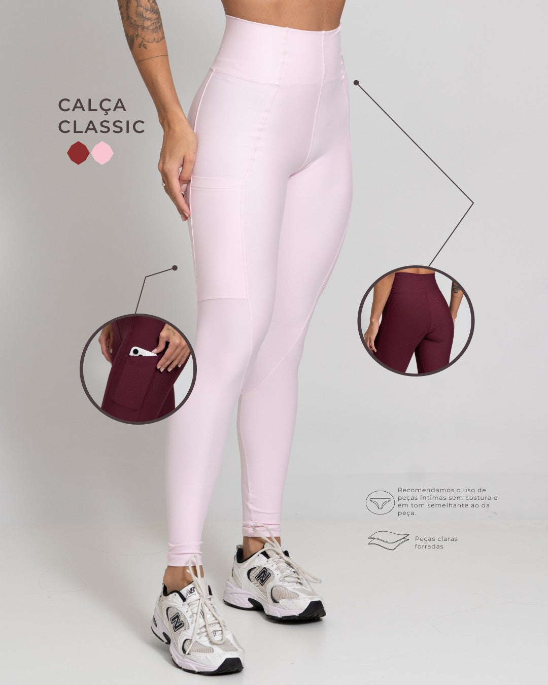 Calça Legging Fitness Compressão Classic Ruby