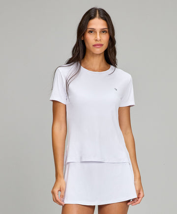 T-Shirt Alto Giro Skin Fit Alongada