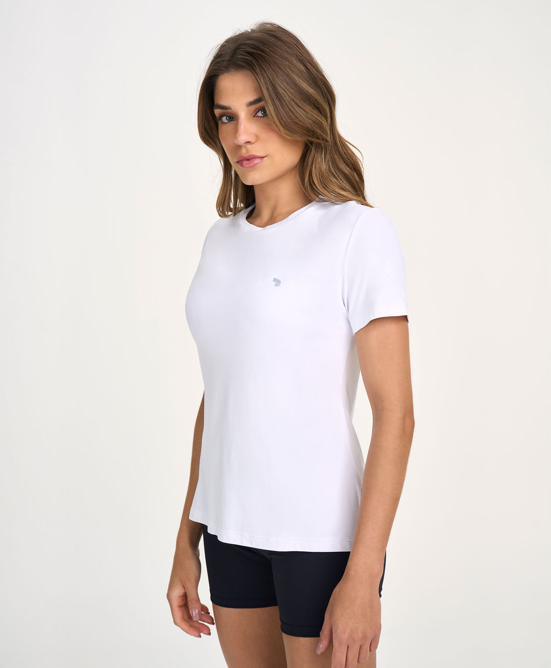 T-Shirt Alto Giro Skin Fit Alongada