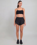 Shorts Com Plissado Alto Giro