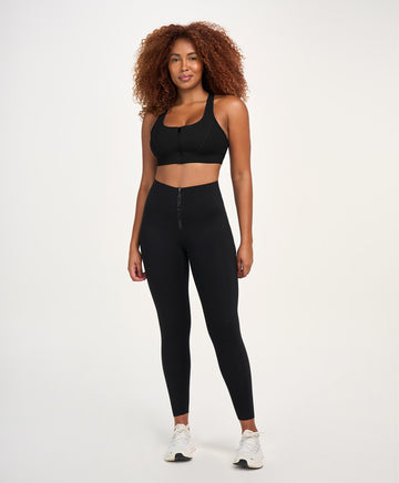 Legging Cós Alto Zíper Frente