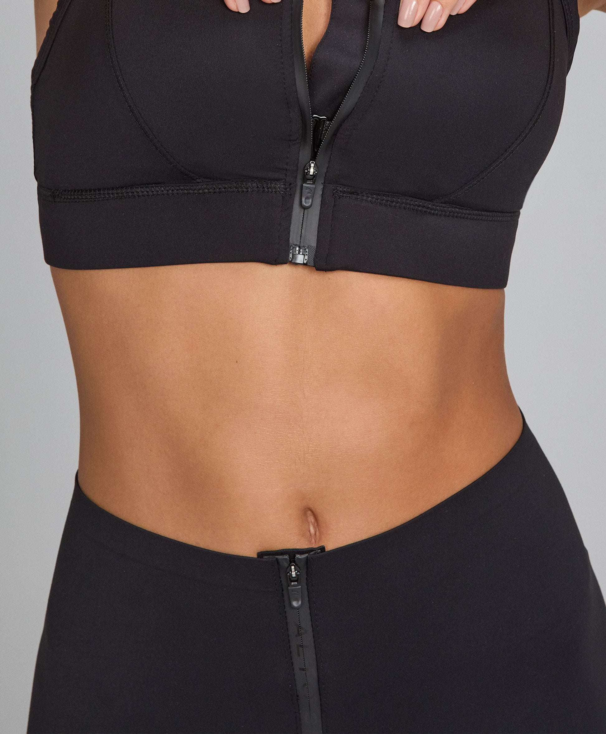 Legging Cós Alto Zíper Frente