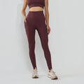 Calça Legging Poliamida Texturizada Cós Alto Duplo Lilás LG2394