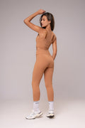 Conjunto Legging e Top Alças Duplas Essentials Canela