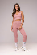 Conjunto Legging e Top Alças Duplas Essentials Rosé
