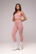 Conjunto Legging e Top Alças Duplas Essentials Rosé