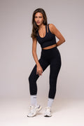 Conjunto Legging e Top Alças Duplas Essentials  Preto