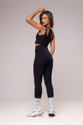 Conjunto Legging e Top Alças Duplas Essentials  Preto