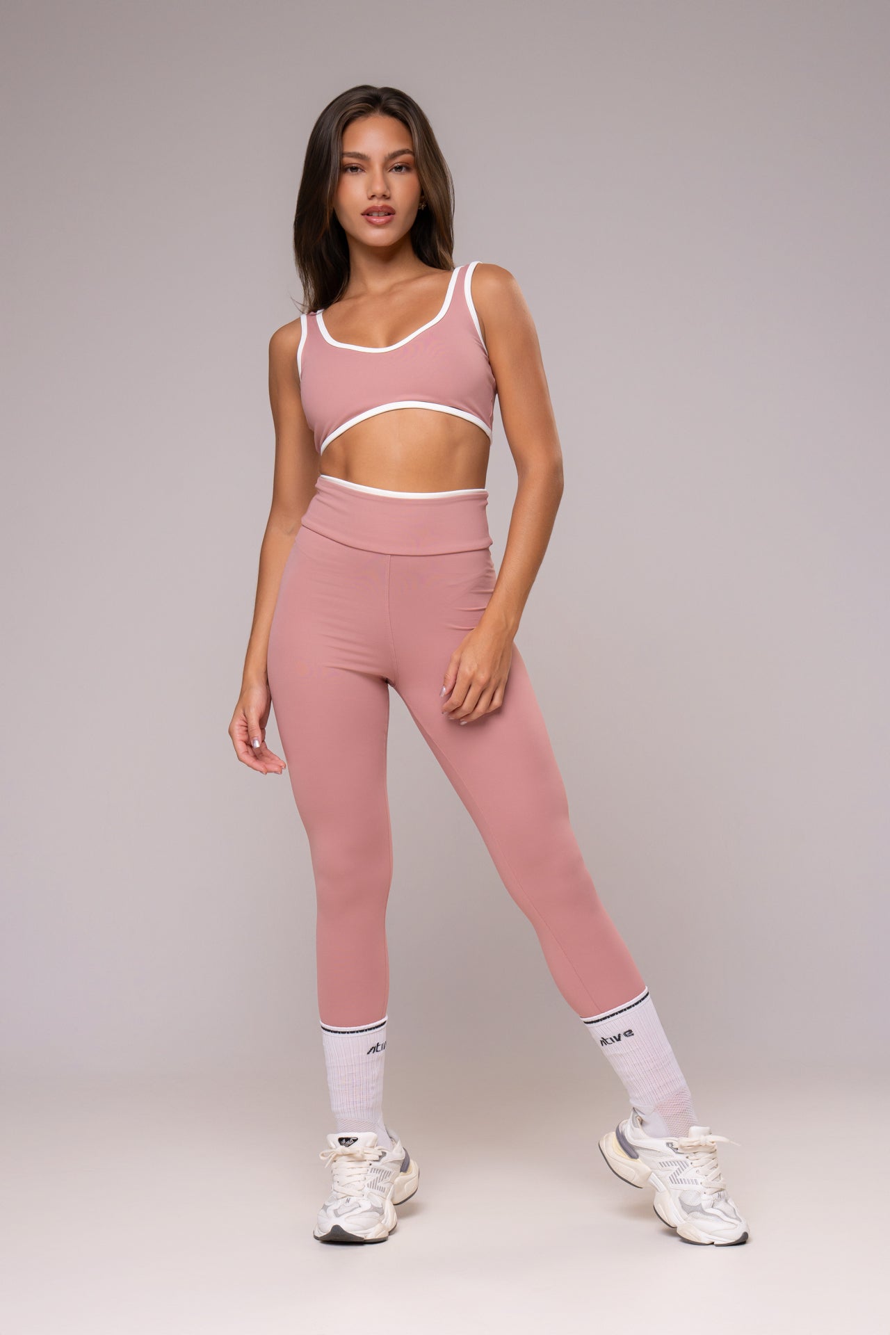Conjunto Legging e Top Viés Cosmo Rosé