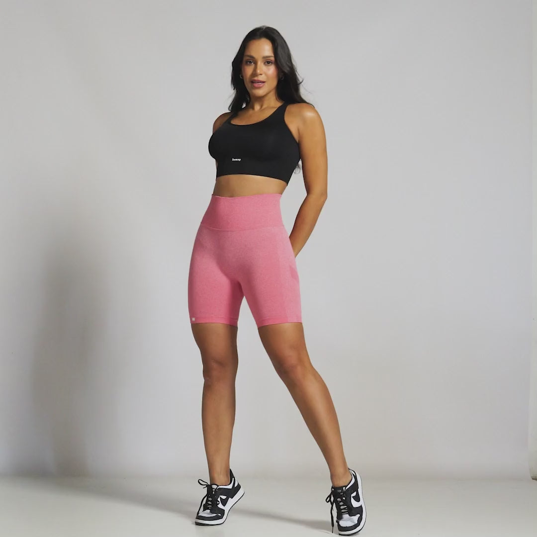 Bermuda Fitness Empina Bumbum Seamless Vermelho BD195
