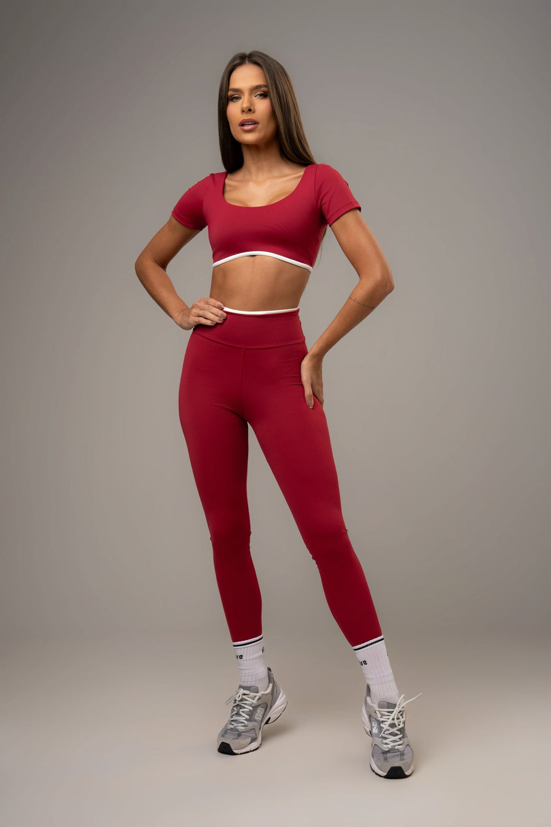 Conjunto Legging e Top Belle Essentials Red Velvet