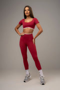 Conjunto Legging e Top Belle Essentials Red Velvet