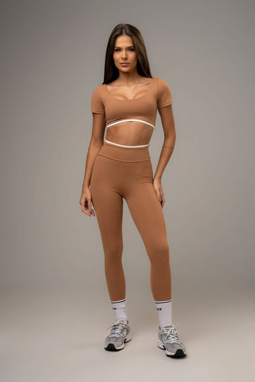 Conjunto Legging e Top Belle Essentials Caramelo