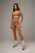 Conjunto Legging e Top Belle Essentials Caramelo
