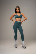 Conjunto Legging e Top Wave Power Verde Florest
