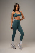 Conjunto Legging e Top Wave Power Verde Florest