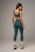 Conjunto Legging e Top Wave Power Verde Florest