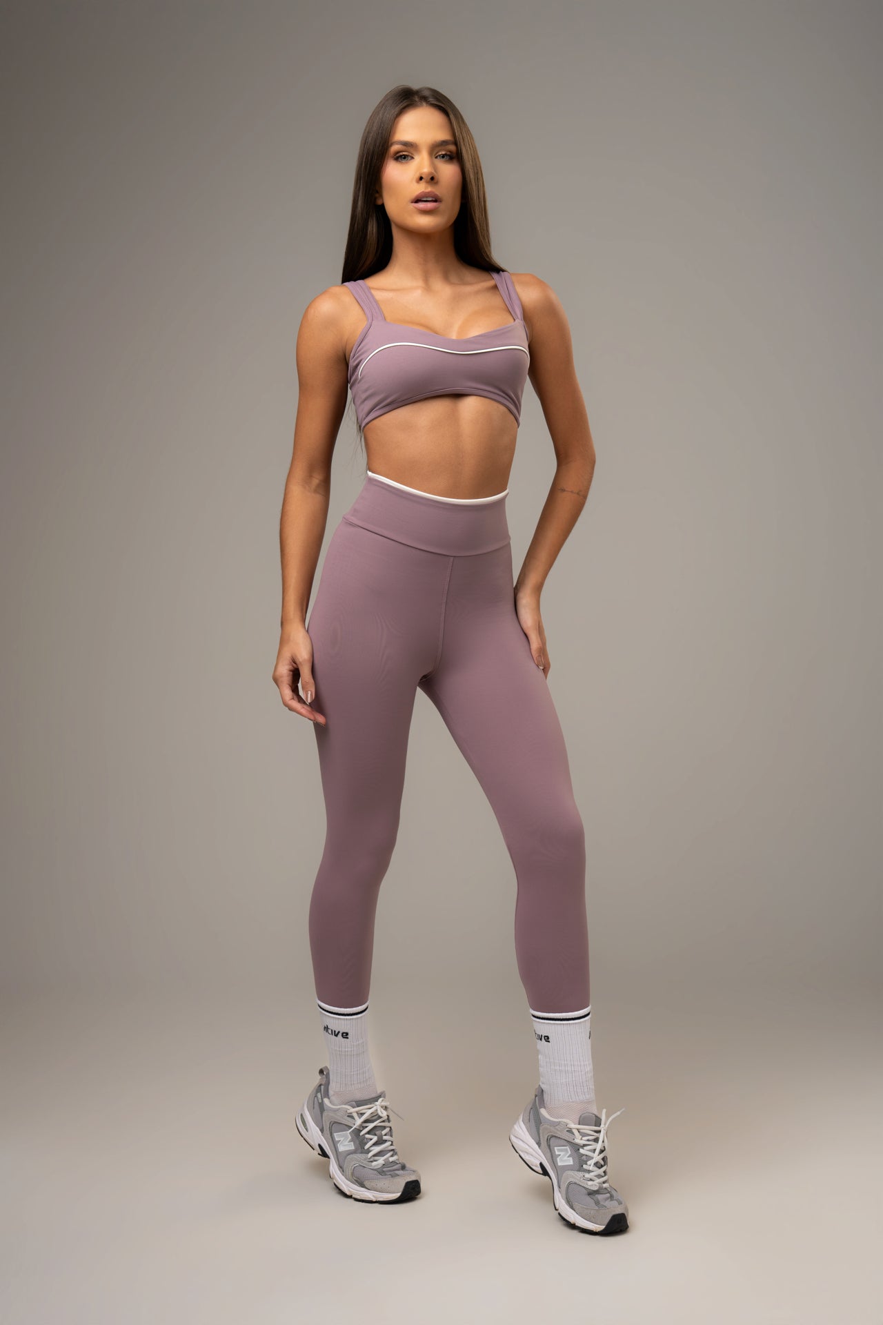 Conjunto Legging e Top Wave Power Rosé