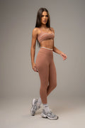 Conjunto Legging e Top Wave Power Mocha Mousse