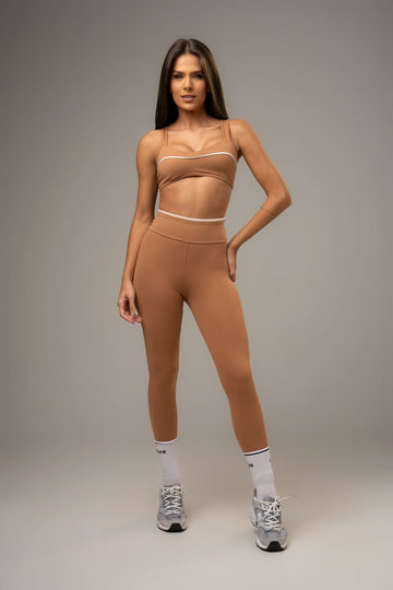 Conjunto Legging e Top Wave Power Caramelo