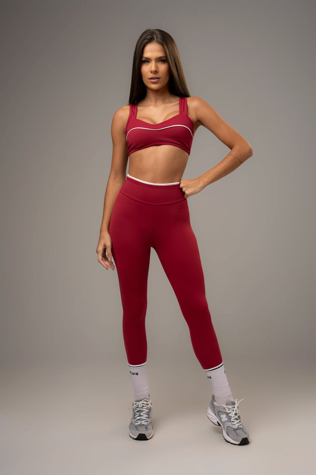 Conjunto Legging e Top Wave Power Vermelho