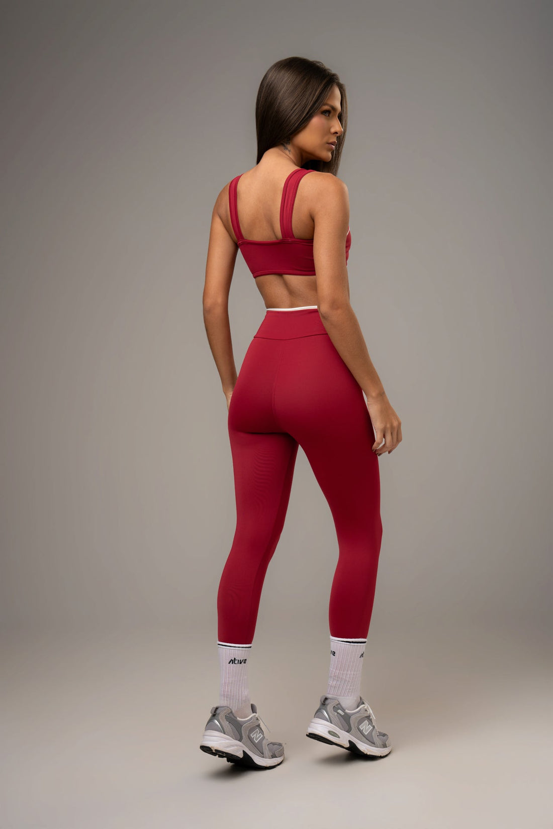 Conjunto Legging e Top Wave Power Vermelho