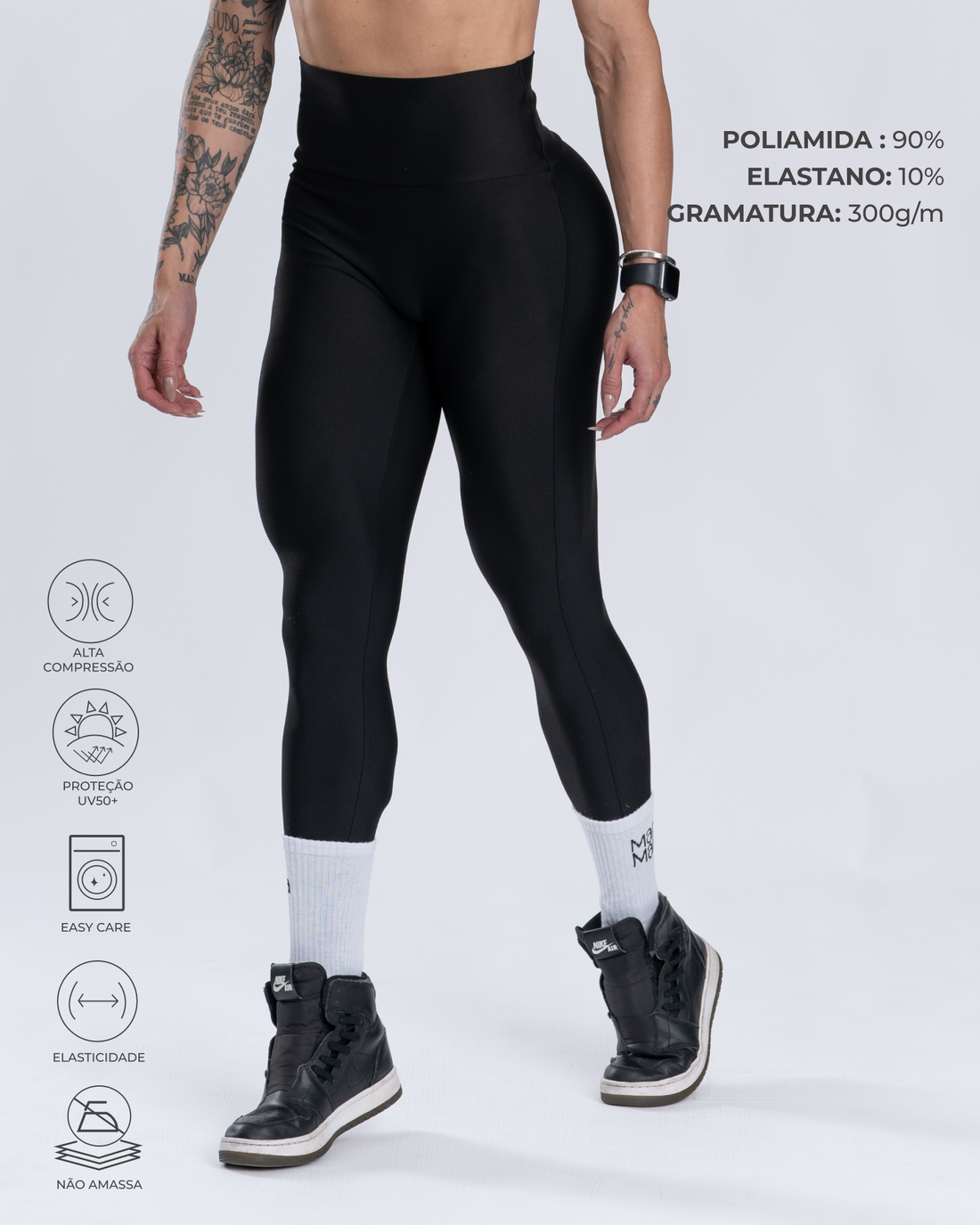 Calça Legging Fitness Confort Super Black