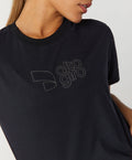 Conjunto Top e Calça T-Shirt Casual Cropped Alto Giro