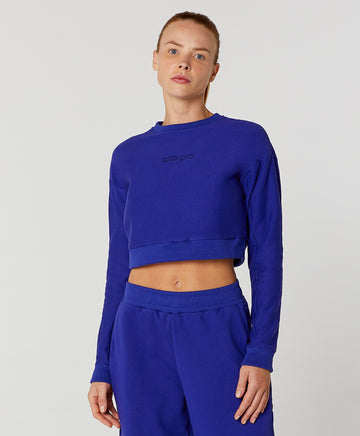 Conjunto Top e Calça Blusa De Moletom Cropped Faixa Alto Giro