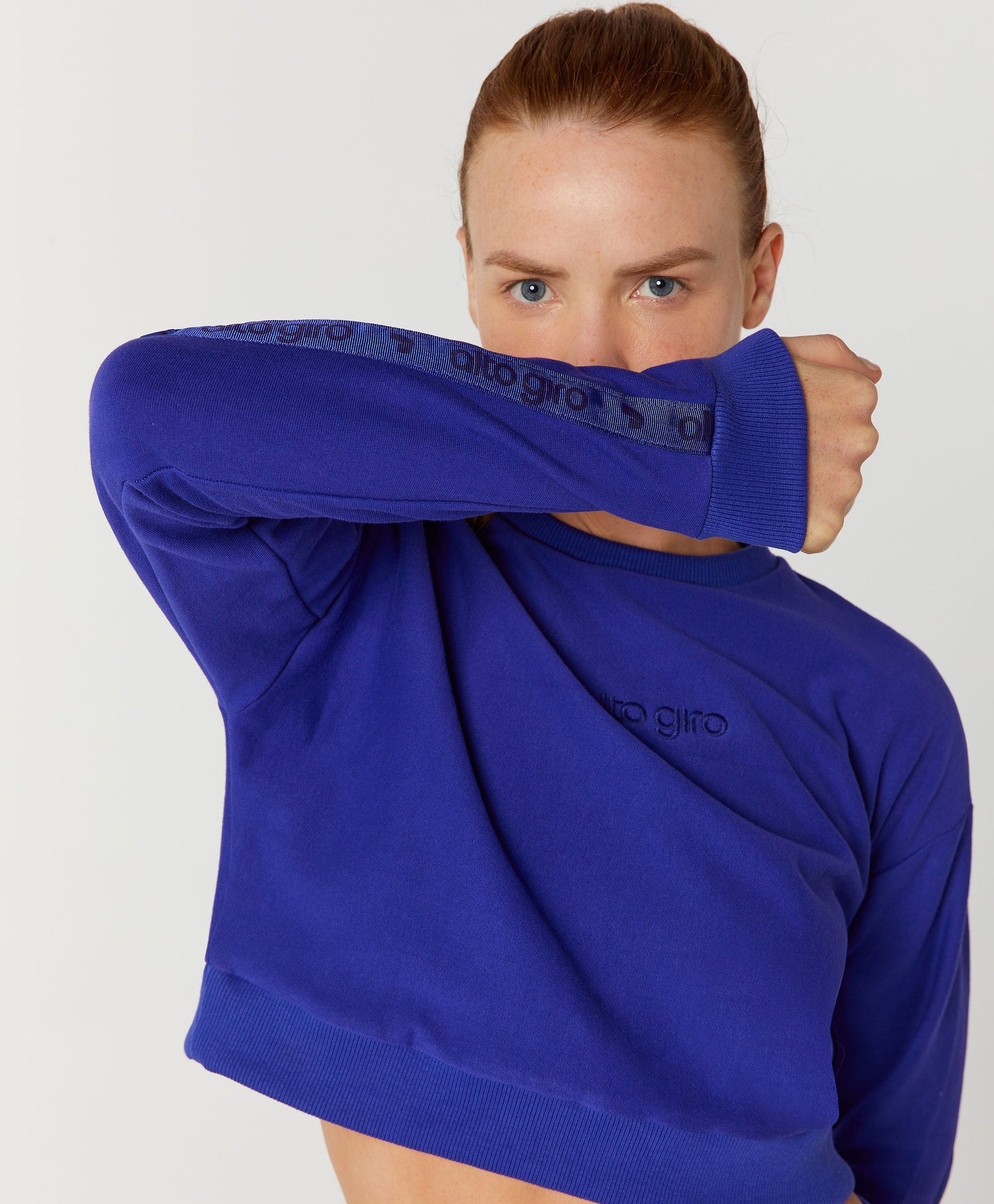 Conjunto Top e Calça Blusa De Moletom Cropped Faixa Alto Giro