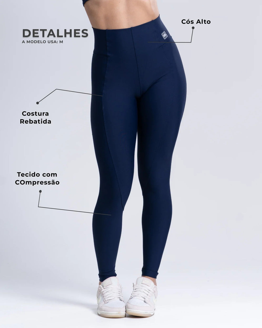 Calça Legging Classic Azul Dark sem empina bumbum