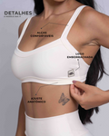 Conjunto Top e Calça Fitness Flow Off White