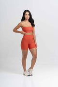 Conjunto Top e Calça Fitness Tomara Que Caia Allure Telha